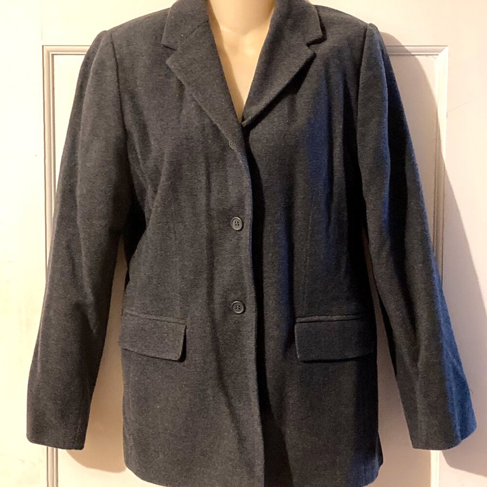 UNIFORM by JOHN PAUL RICHARD Women's Classic Gray Wool & Cashmere Blazer ~ Sz 8